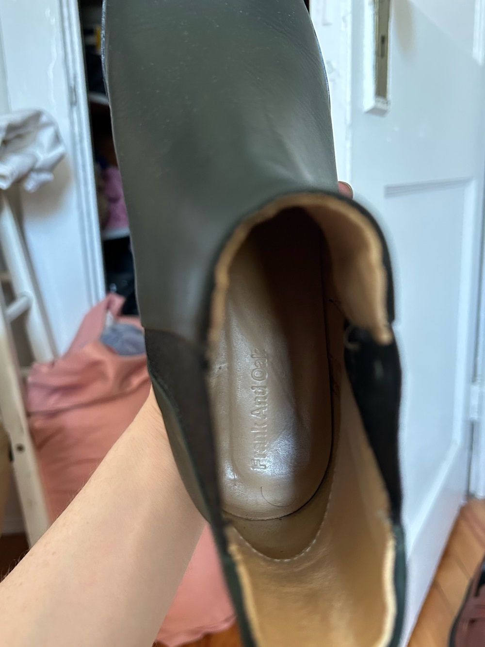 Dark Green Pointed Chelsea Boots - Picture 6 of 6